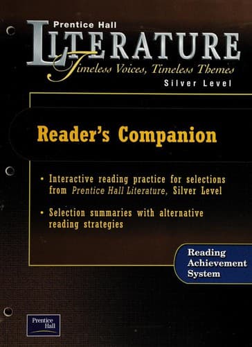 Cover of Prentice Hall Literature--Timeless Voices, Timeless Themes--Reader's Companion--Silver