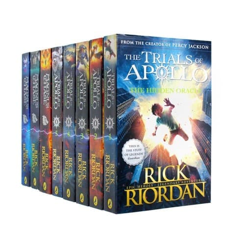 Cover of The Hidden Oracle / The Dark Prophecy / The Burning Maze / The Tyrant's Tomb / The Tower of Nero / The Sword of Summer / The Hammer of Thor / The Ship of the Dead